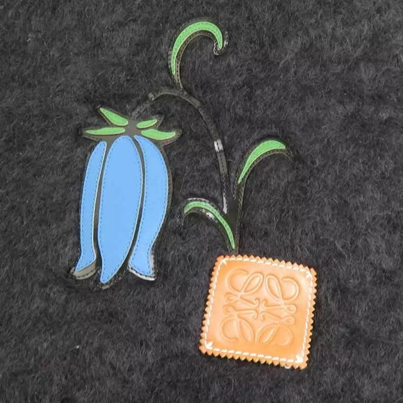 Auth LOEWE Anagram Muffler Scarf Stole Black Mohair/Wool - e59979g - Picture 3 of 7